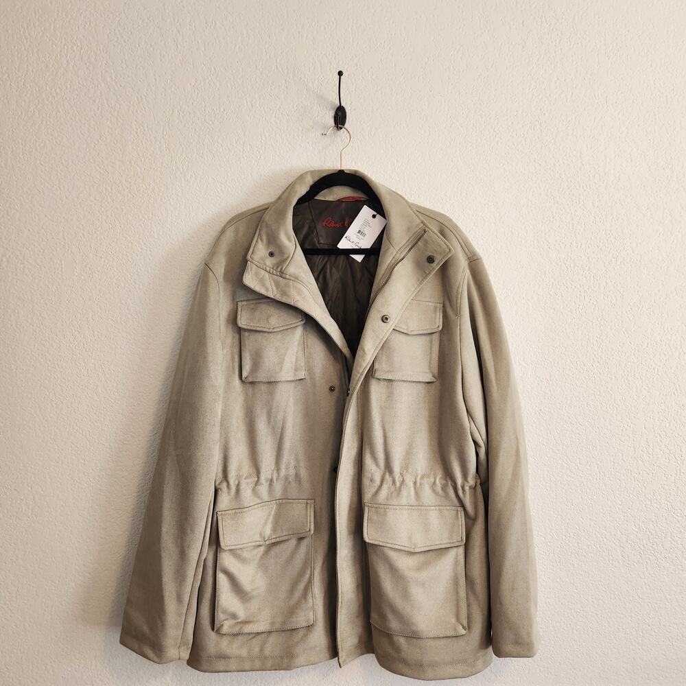 Robert Graham‎ Unisex Size XL Beige Cargo Field Jacket NWT